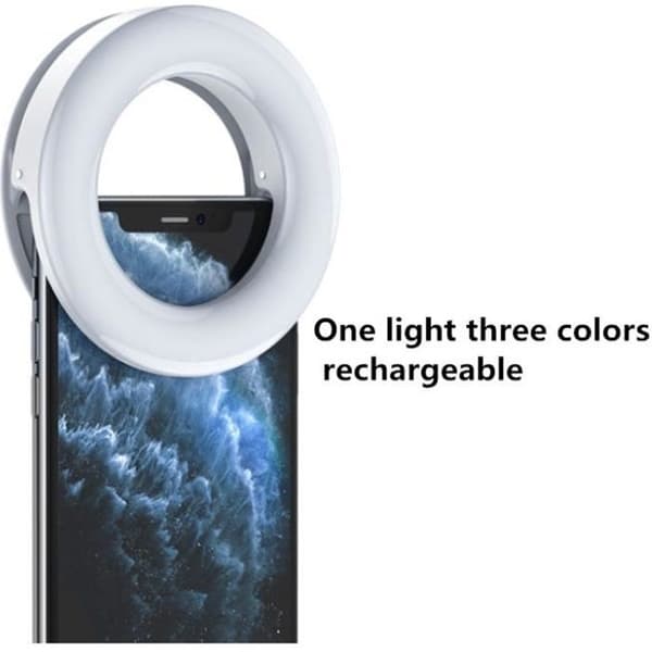 Selfie Ring Light Justerbart Lys til Smartphone Kamera Foto Studio Video Youtube