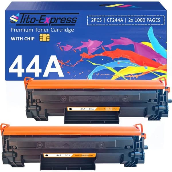 Kompatibla toners 44A CF244A, 2-pack svart, 2×1000 sidor, LaserJet Pro M15a / M15w