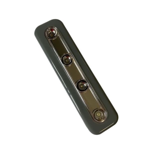 Tryckknappslampa LED - BOXELEC - 18 cm - Trådlös - Kompakt design - Innan belysning grå
