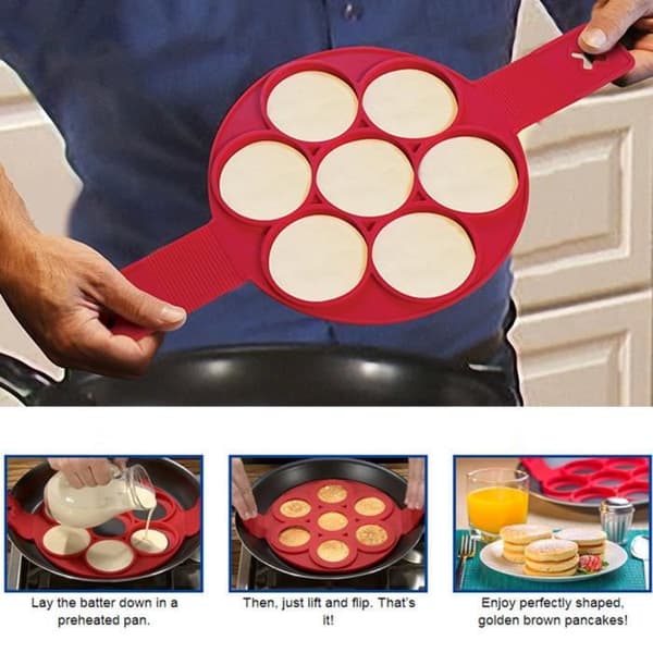 Crepesform - Silikon - Röd - Non-stick - Diskmaskinssäker Röd