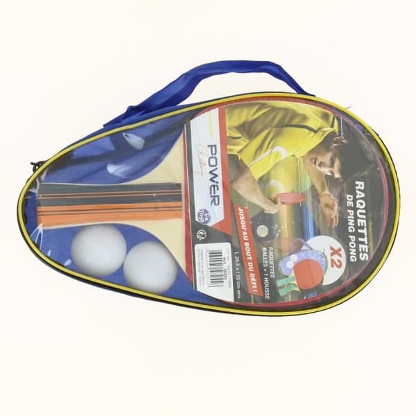 Ping pong-racketar - Ping pong - x2 - 2 bollar - Transportfodral - Mix