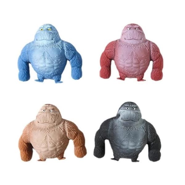 Stressavlastande leksak Squishy Monkey - Latexgorilla - 4ST Realistisk