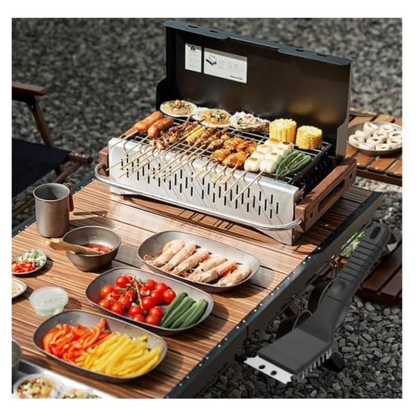 Grillbørste - Rustfrit stål - 3 dele - Effektiv rengøring - Holdbar Rostfritt stål