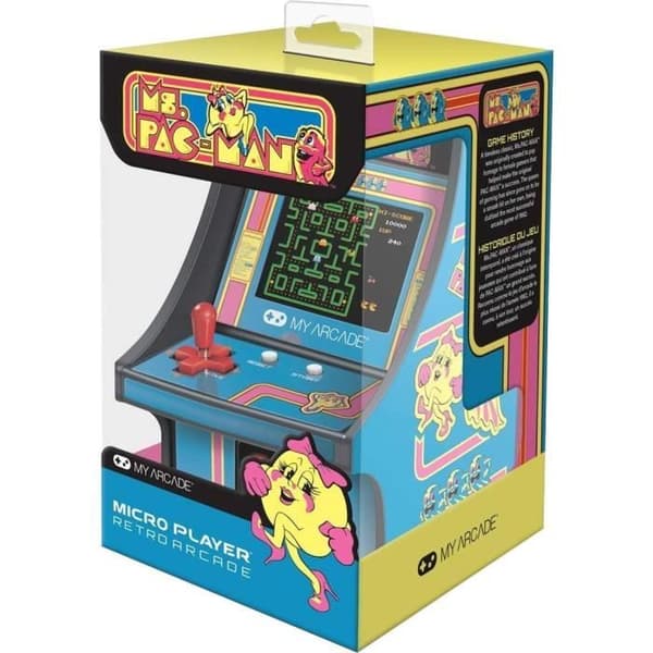 Retro Mini Arcade Terminal - My Arcade - Ms PAC-MAN - Farve Blå - Pac Man License - Retro Console Platform Färg: NaN