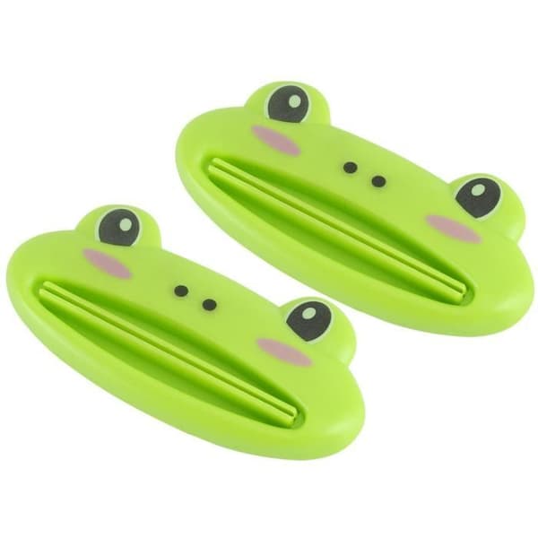 Sæt med 2 Tandpastadispenser i Frog-form