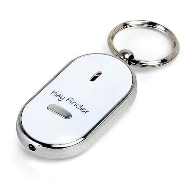 Whistle Key Ring - Key Finder - Vit - Beep - LED Light - Mixed Vit