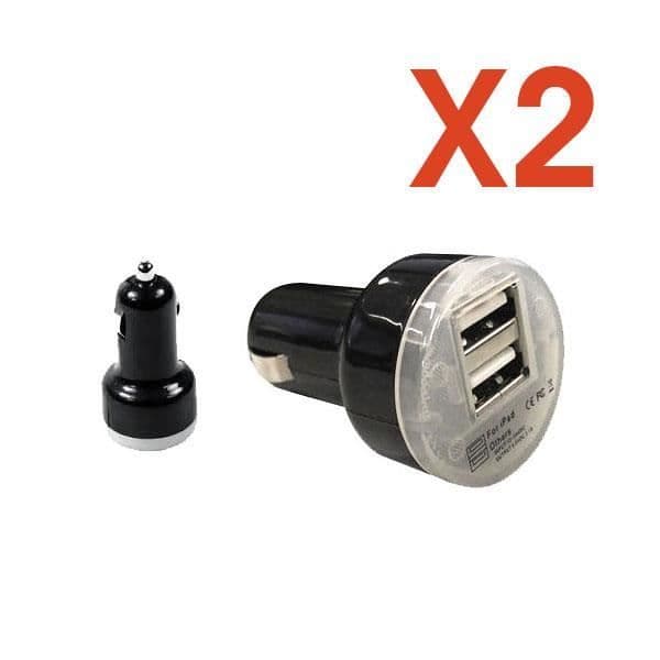 Dobbelt Cigaretlighter Oplader Til Smartphone eller Tablet iPhone iPad Samsung HTC osv.