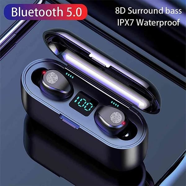 F9 - Trådløse Bluetooth 5.0 TWS høretelefoner, Sport[p1530] -