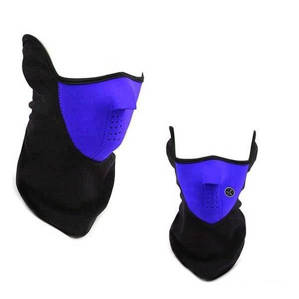 Blå halsvarm ansigtsmaske