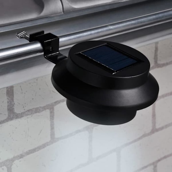 Solcelle LED tagrende lamper - VIDAXL - 2 stk - Sort - Solenergi - Moderne mångfärgad