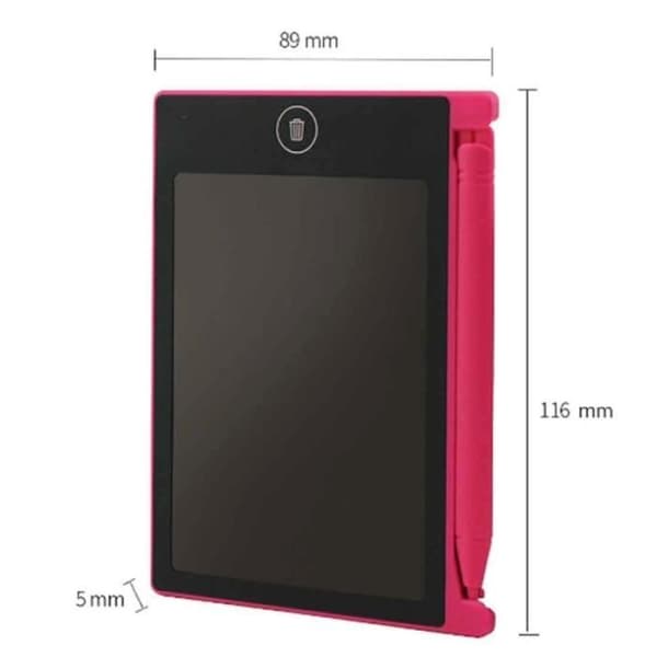 Elektronisk Tablet - Modell #128 - 4,4 tum - Rosa - Penna Ingår