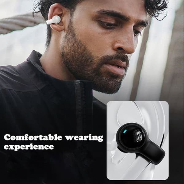 Benledande hörlurar - HEMTRÄNING - Bluetooth 5.3 - Svettresistent - Svart Svart