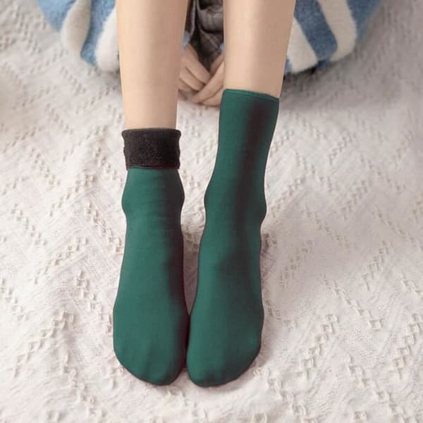 Termiske Sokker - Flanor - Grøn - Cashmere - Åndbare - Thermo-bløde Grön 36