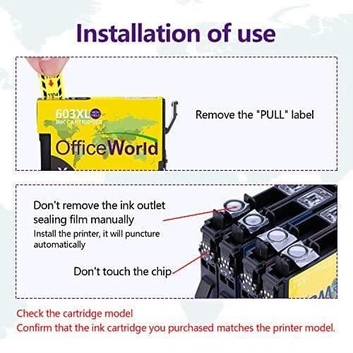 Bläckpatron - OfficeWorld - 603 XL - Kompatibel med Epson - Pack om 4 - Storkapacitet