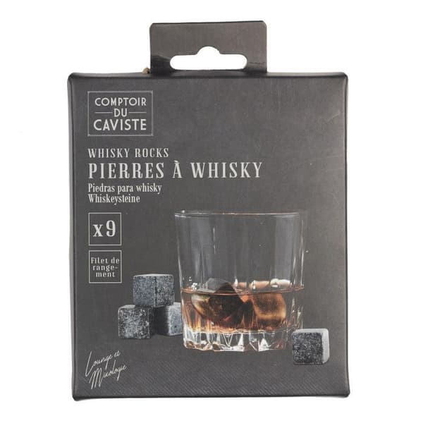 Sæt med 9 Whiskysten - COOK CONCEPT - Køler uden at fortynde - Grå og Sort