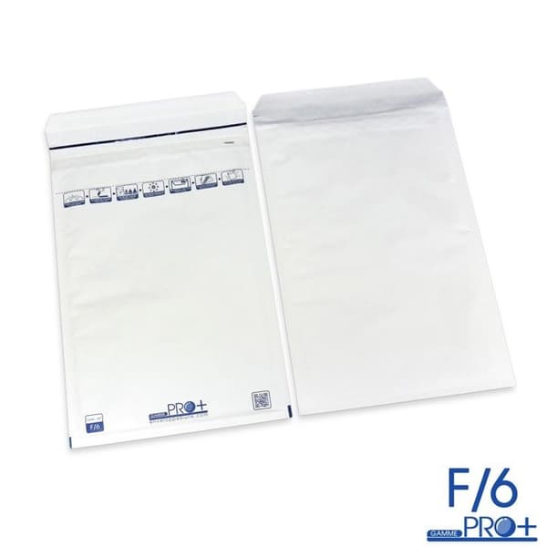 Bubbelkuvert - ENVELOPPEBULLE - 50-pack - Format F/6 - Vit - 210x335 mm Vit