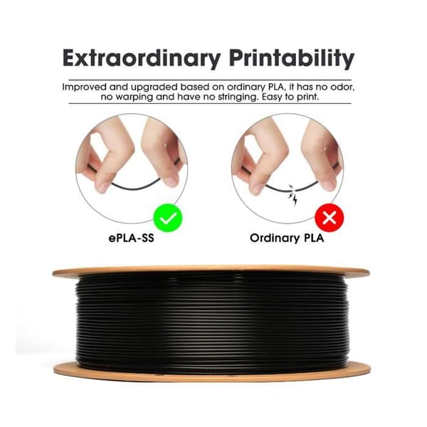 Filament - ANDERLEDES - Basic - PLA - 1,75 mm - 1 KG - Sort