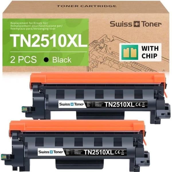 Toner - UNDERSCORE - TN2510XL - Kompatibel Brother - 2x Sort - 3000 sider