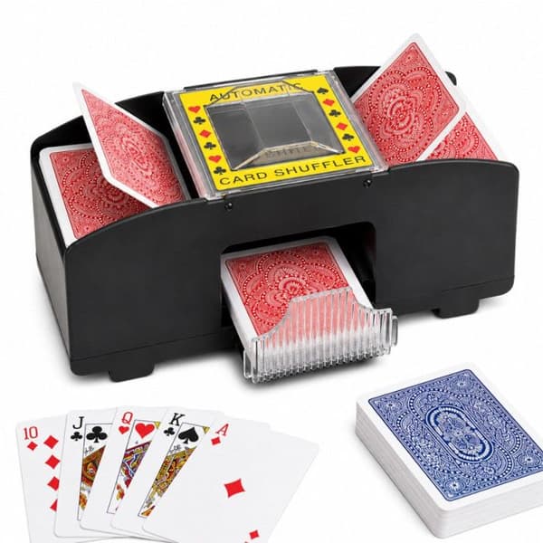 Automatisk Elektrisk Kortblander – Kortblander til Brætspil, Poker, Blackjack, Op til 2 Sæt