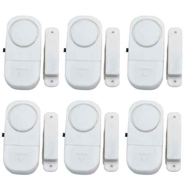 6 set Säkerhet Hemmakontor Larmsensor Trådlös magnetisk siren