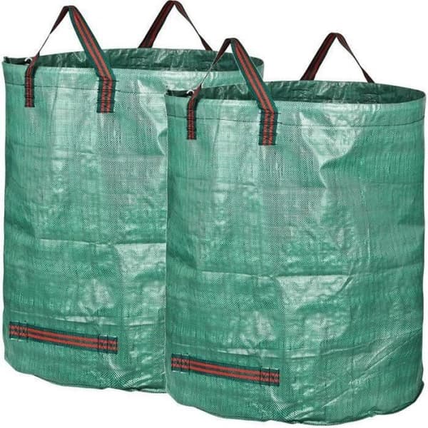 Trädgårdsväska - Extra-Robust - Set av 3 - 272L - Polypropen - Transporthandtag Grön