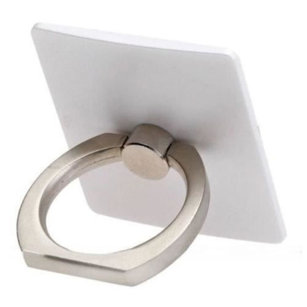 Ringstöd - OEM - HUAWEI Ascend Mate 7 - 360° Rotatable Ring - Plast - Vit VIT