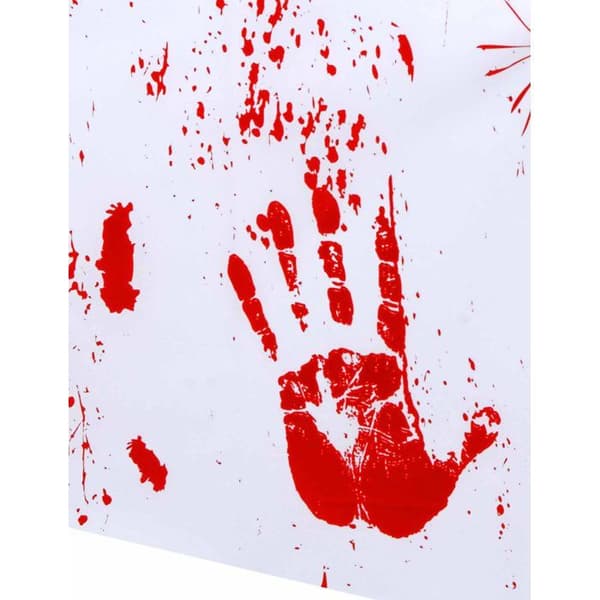 Plastduk blodiga händer 137 x 274 cm Vit
