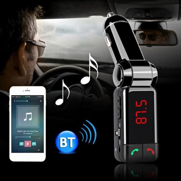 Trådløs Bluetooth V2.0 bil stereo kit FM transmitter MP3 USB diskafspiller Svart