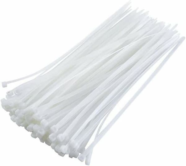 Serre-cable - ANNORLUNDA - Förpackning om 100 - 100x2,5mm - Plast - Vit Vit