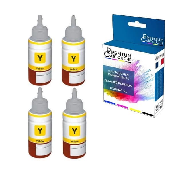 Kompatibel bläckflaska - PREMIUM KARTUSCH - 104 Gul - 4 flaskor - 70 ml - EcoTank
