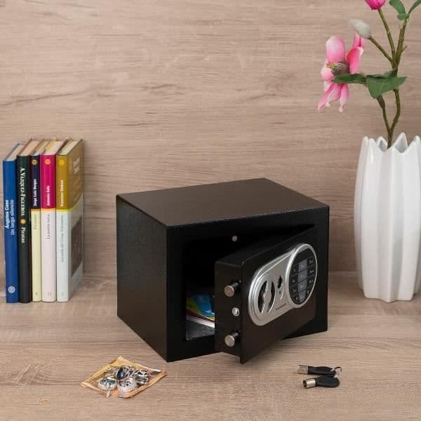Pengeskab - InnovaGoods - Safeck - Elektronisk lås - ABS stål - Moderne design Sort
