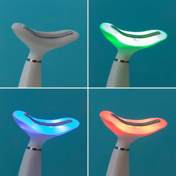 Dubbelhakas reducer - InnovaGoods - Elektrisk modell - Fototerapi - Termoterapi - Vibration Vitt silver