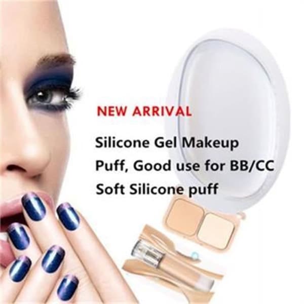 Makeupsvamp - Skønhed - Silikone - Foundationapplikator - Transparent - Bladform ljus