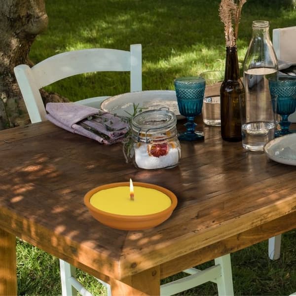 Pack med 2 Citronella Myggfria Ljus i Terrakotta