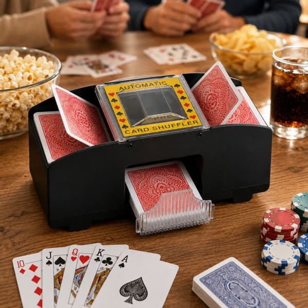Automatisk Elektrisk Kortblander – Kortblander til Brætspil, Poker, Blackjack, Op til 2 Sæt