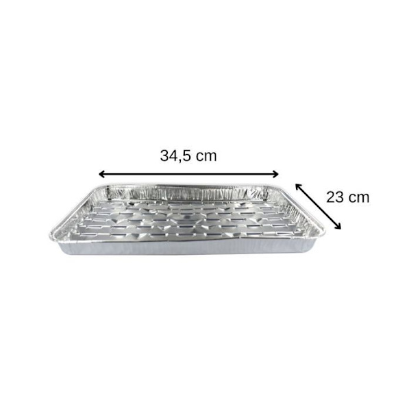 10-pack aluminiumformar 34 x 23 cm Fackelmann Grill Grå