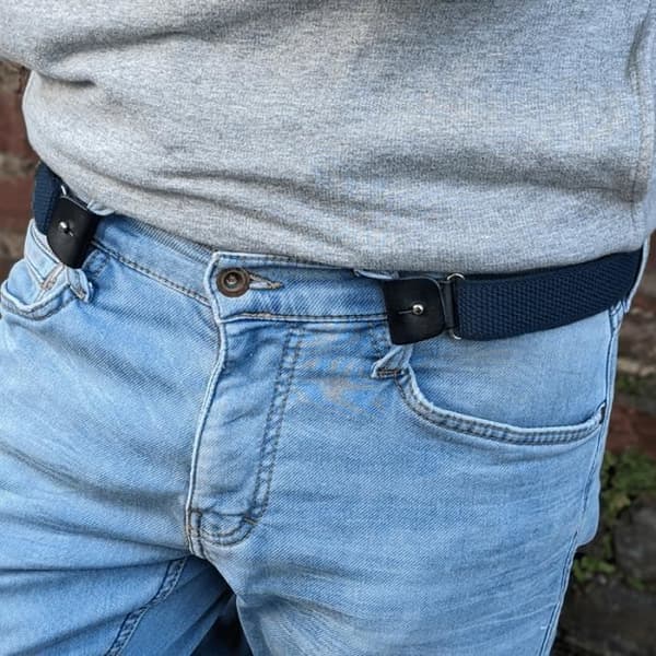 Elastisk Bälte utan Spänne - SHOP-STORY - Avkopplande - Blå - Justerbar - Bekväm Blå 180 cm