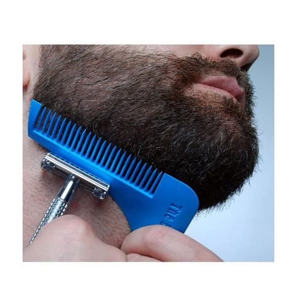 Skægkam - Tip - Sæt af 2 - Blå farve - Barberingsaccessory - Til mænd blå