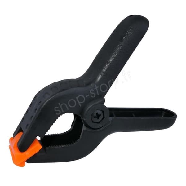 Fjäderklämmor - BOXBRICO - Pack om 4 - Högmotståndsnylon - Öppning 50mm - Ergonomiska