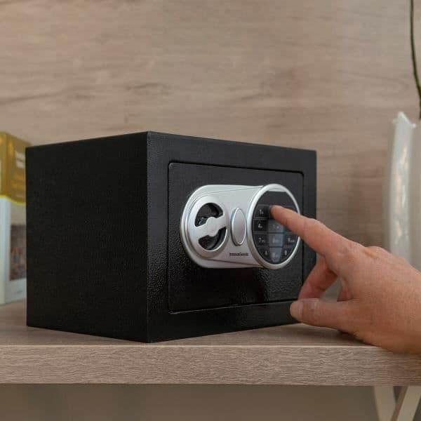 Pengeskab - InnovaGoods - Safeck - Elektronisk lås - ABS stål - Moderne design Sort