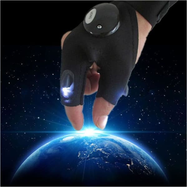 Vandtætte LED-handsker - ZOR® - LED-lys - Strækpolyester - Unisex - Let