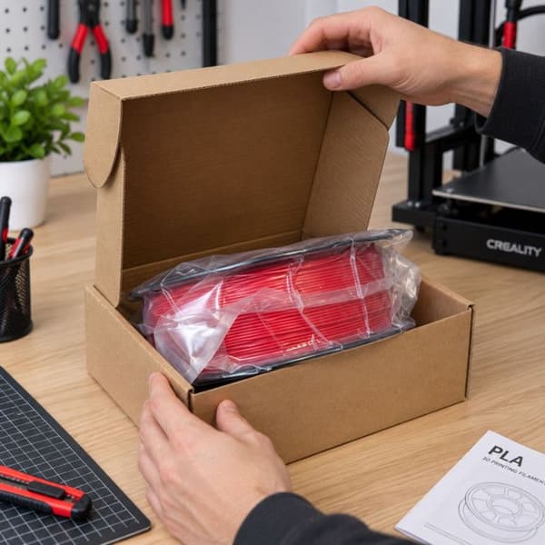 Filament PLA - OQONOS - 1 kg 1,75 mm - Rød - 3D-printer FDM/FFF - 190–230 °C