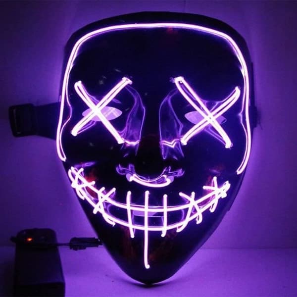 Purge LED-valomaski Halloweenia varten - Violetti Violett
