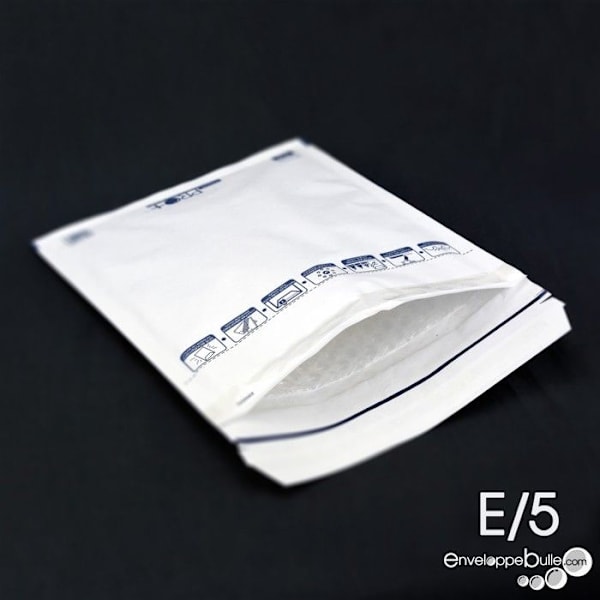 Bubbelkuvert - ENVELOPPEBULLE - 50-pack - Format E/5 - Vit - 10 lager av bubblor Vit