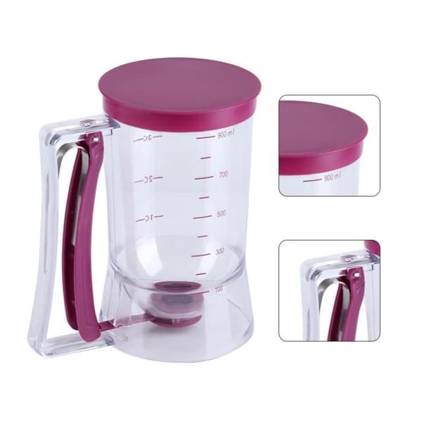 Pâte-distributeur - Bewinner - 900 ml - Manuel - Transparent - Ideal för våfflor och crêpes