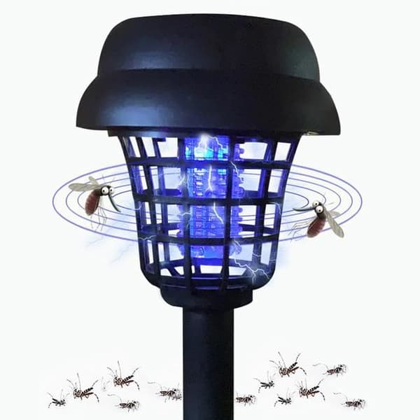 Solcelle insektlampe - YWEI - 2 stk - LED UV - Vandtæt - Til have græsplæne - Sort