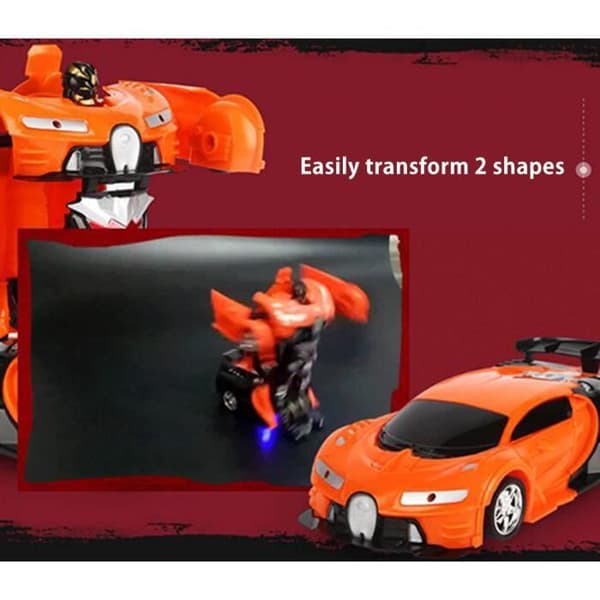 Transformers Robots in Disguise Car - RC 2-in-1 - Simuleringsfjärrkontrollfordon - Barnpresent - Röd Röd