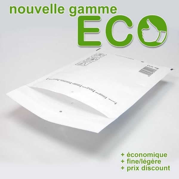 Bubbelkuvert - ENVELOPPEBULLE - 100-pack - Format E/5 - 220x260 mm - Vit Vit