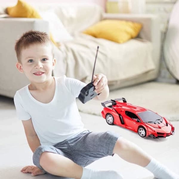 Fjernstyret Bil - Transformers - 2 i 1 - Rød - Unisex - 3 år og op Röd