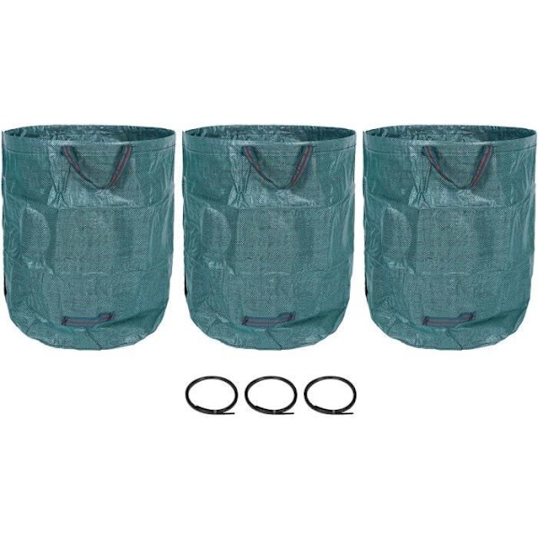 Haveaffaldsposer - 3-pak - 72 gallon - 4 håndtag - Multi-brug